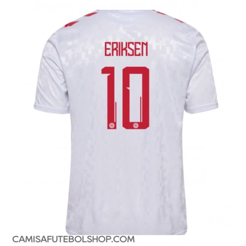 Camisa de time de futebol Dinamarca Christian Eriksen #10 Replicas 2º Equipamento Europeu 2024 Manga Curta